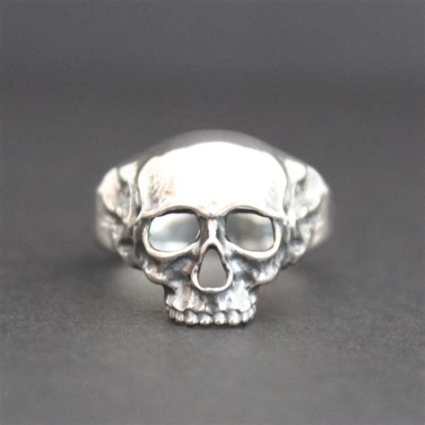 Sterling Silver Skull Rings - Etsy