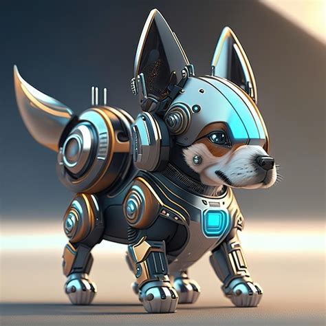 Premium AI Image | Cute robot chibi dog Generative AI