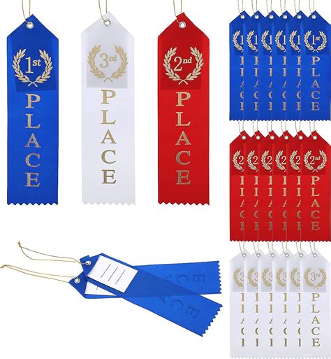 Amazon.com: Thinp 18 Pieces Award Ribbons, 1st 2nd 3rd Place Ribbons ...