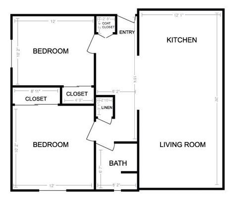 Luxury Simple 2 Bedroom House Floor Plans - New Home Plans Design