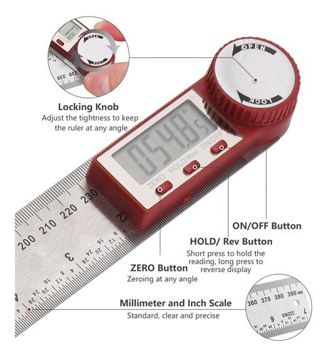 Regla Digital De Acero Inoxidable Para Medir Ngulos Mm Cuotas