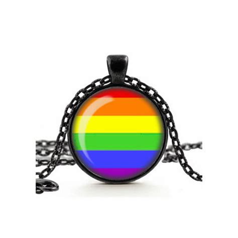 Rainbow Pendant Necklace Rainbow Jewelry Gay Pride LGBTQ Etsy