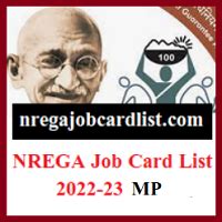 Nrega Nic In Mp List Nrega Job Card List Mp