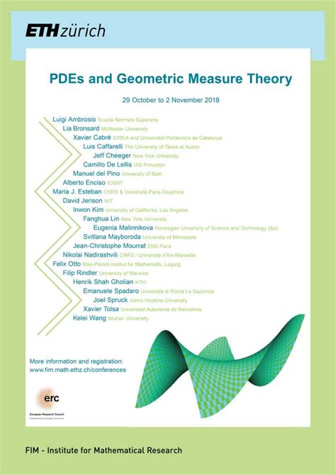 Pdes And Geometric Measure Theory Fim Institute For Mathematical