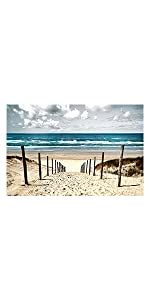 Amazon Abstract Beach Canvas Wall Art Seashore Grasses Artwork