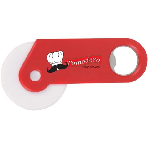 Full Color Promotional Pizza Cutters W Bottle Opener Epromos