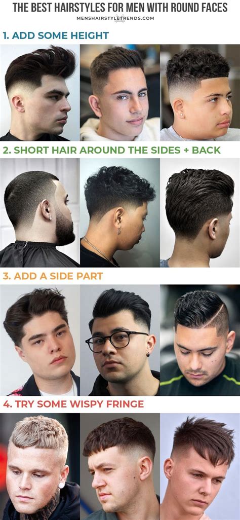 Best Hairstyles for Round Faces for Men in 2024 | Round face men, Cool ...