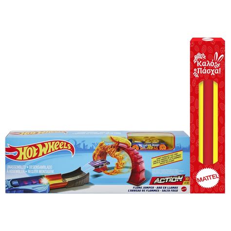 Mattel Λαμπαδα Hot Wheels Flame Jumper Play Set Κλασικές Πίστες Για Κόλπα FTH79 FTH81 Toys