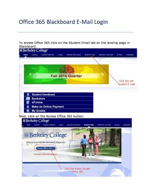 Fillable Online Office 365 Blackboard E Mail Login Fax Email Print