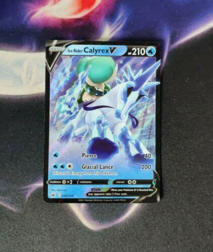 Ice Rider Calyrex V Ultra Rare Swsh Chilling Reign Nm Ebay