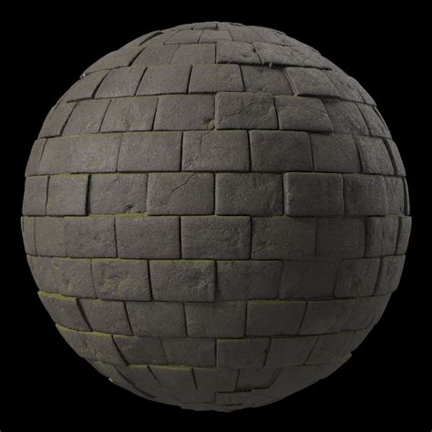 Texture Stone Wall Materials Stone By Moss Sbsar Pbr K Seamless Vr