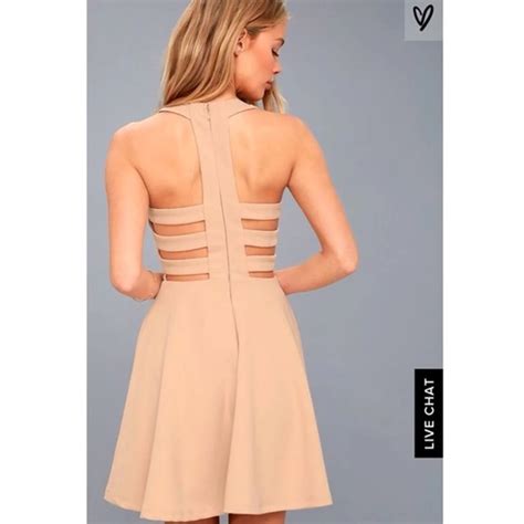 Lulus Dresses Lulus Nude Skater Dress Poshmark