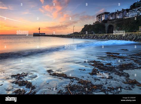 Banjo Pier At Looe In South East Cornwall Captured At Sunrise From The