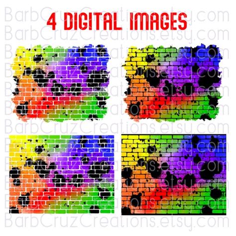 Airbrush Brick Wall Background Png Graffiti Wall Clipart Etsy