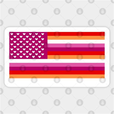 Lesbian American Flag Tik Tok Sticker TeePublic