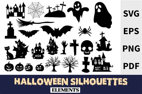 Halloween Silhouette SVG Bundle -V09 Graphic by MRK STUDIO · Creative Fabrica