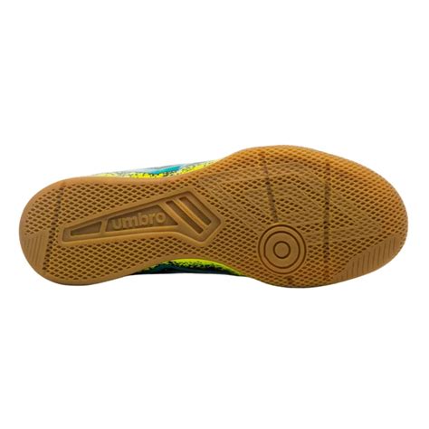 Chuteira Umbro Cosmic Futsal Indoor Masculina Limao Azul Preto Godiva