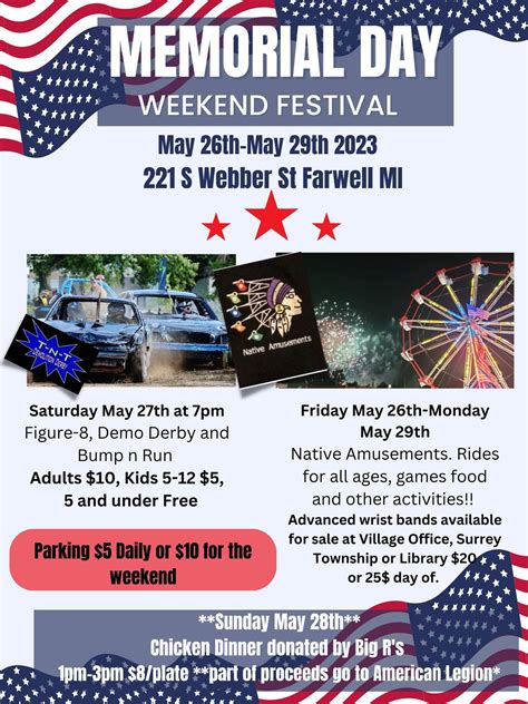 Memorial Day Weekend Festival — Clare Area Chamber Of Commerce