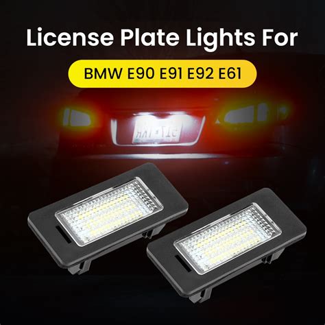 Pcs For Bmw E E License Plate Light K White No Error Led