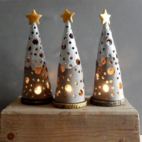 2 Christmas Candle Holder Christmas Decoration Christmas Lights Christmas Tree Ceramic Light