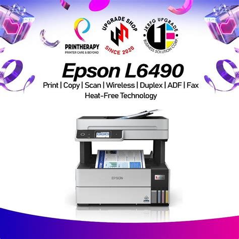 Epson L6490 Print Scan Copy Fax ADF Auto Duplex WiFi Network Ink