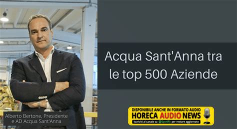 Acqua Sant Anna Tra Le Top Aziende