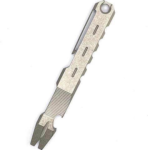 Hamans Titanium Edc Pry Bar With Nail Puller Bottle Opener Function