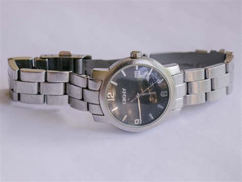 DKNY Black Dial Quartz Watch | Solid Stainless Steel WR DKNY Watch – Vintage Radar