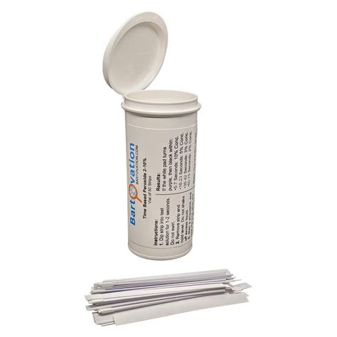 Peroxide Test Strips For High Level Hydrogen Peroxide