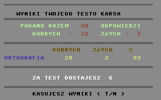 Screenshot Of Program Edukacyjny W Pigu Ce J Zyk Polski Commodore