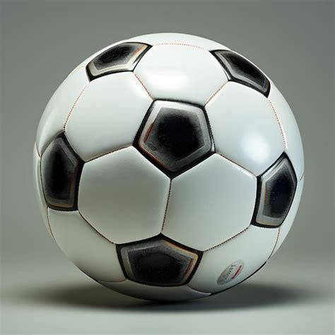 Premium Photo Arafed Soccer Ball With Black And White Stripes On A