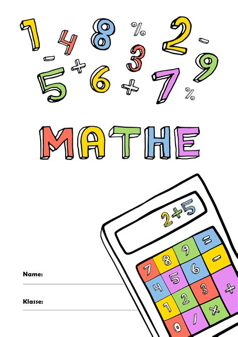 Mathe Deckblätter Zum Ausdrucken Kostenlose Vorlagen