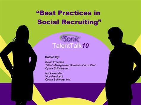 Talenttalk Webinar Best Practices In Social Recruiting Ppt