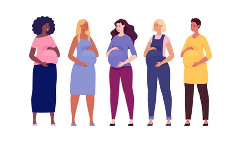 Huge Pregnant Belly Backgrounds Illustrations Royalty Free Vector