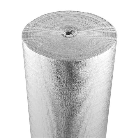 Vevor Double Reflective Insulation Roll 48 In X 250 Ft Woven Fabric Radiant Barrier 6 5 Mil