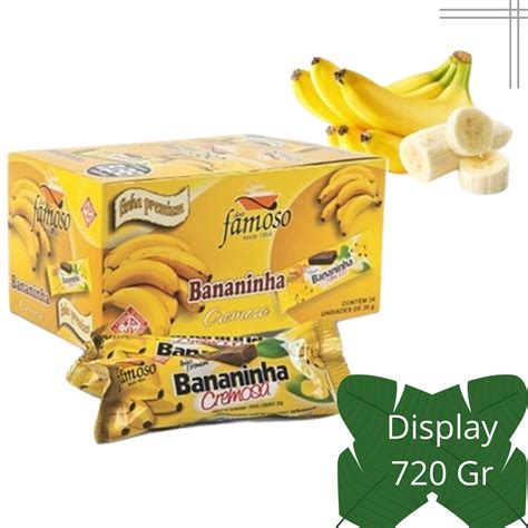 Doce De Bananinha Cremosa Famoso Display C 24 Unid De 30g Peso 720 Gr