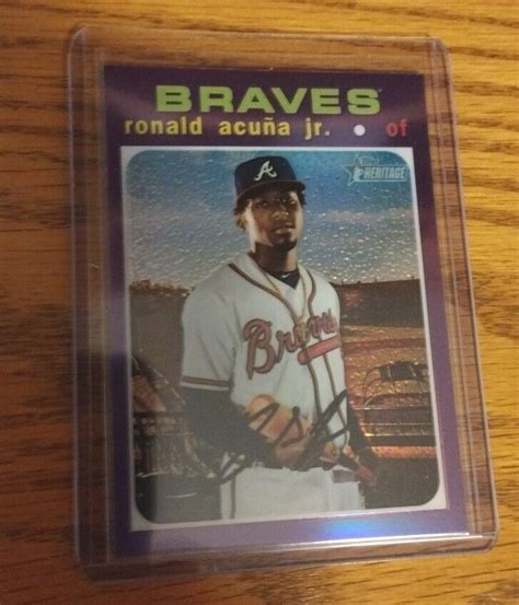 2020 Topps Heritage Chrome Refractor THC 464 Ronald Acuña Jr 571