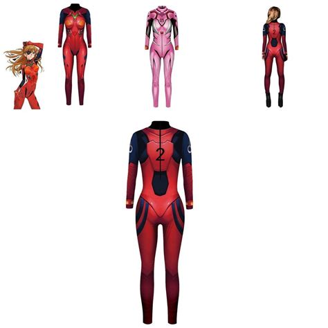 Genesis Neon Eva Evangelion Asuka Langley Zentai Tights Bodysuit Cosplay Costume Shopee