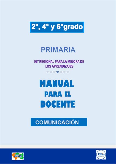 Manual Para El Docente Comunicaci N Kit Regional Para La Mejora De