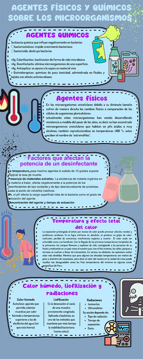 Infografia agentes químicos y físicos Microbiologia Studocu