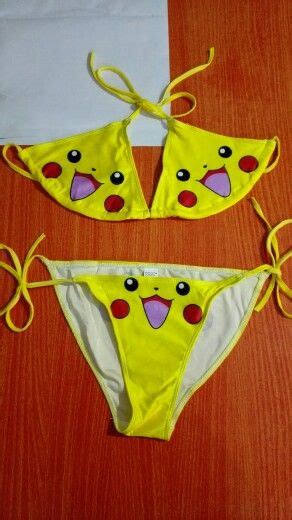 New Girls Cartoon Pokemon Bikini Set Digital Printing Pikachu Swimsuit