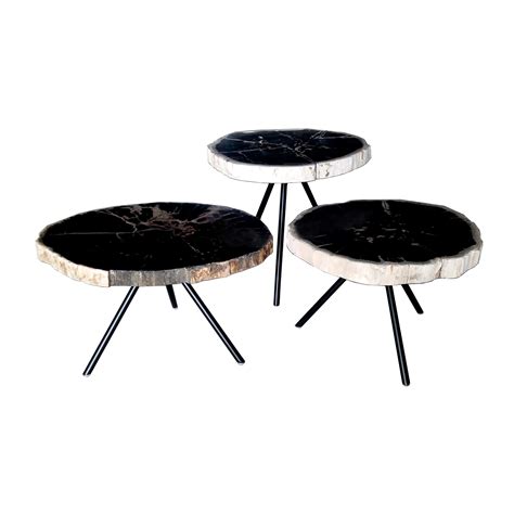 Mud Tables Basses Triptyques En Bois Fossilis Comptoir Des B Nistes