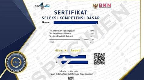 Fungsi Sertifikat Skd Cpns 2023 Simak Passing Grade Yang Harus Dicapai