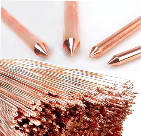 China 2023 Hot Selling 16mm Low Price Earthing Copper Clad Steel Ground Rod For Lightning