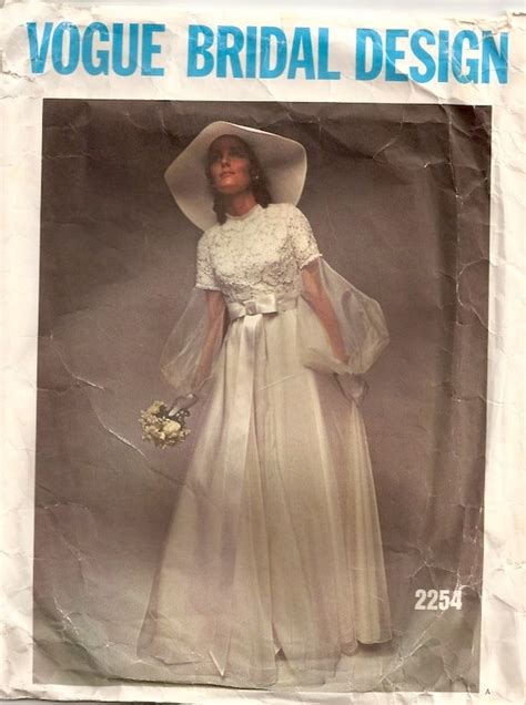 Vintage Vogue Sewing Patterns 1970s Wedding Dress High Etsy