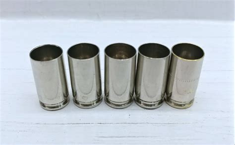 9mm Nickel Plated Brass Bullet Casings 9mm Luger Brass Etsy