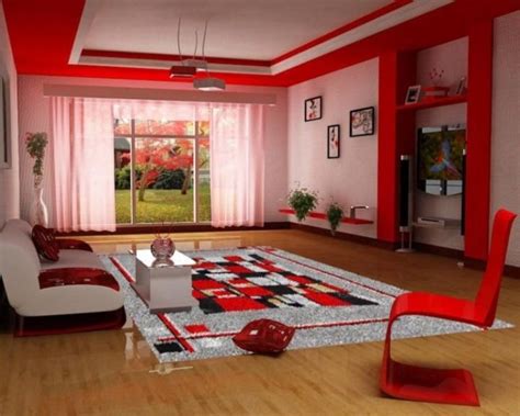 300 Red Living Room Interior Design Ideas