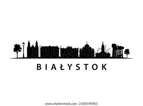 Vector Skyline Black Silhouette City Poland Stock Vector Royalty Free