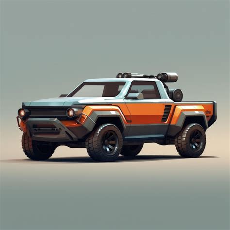 Premium Ai Image Futuristic Car Design Pickup Truck Generative Ai