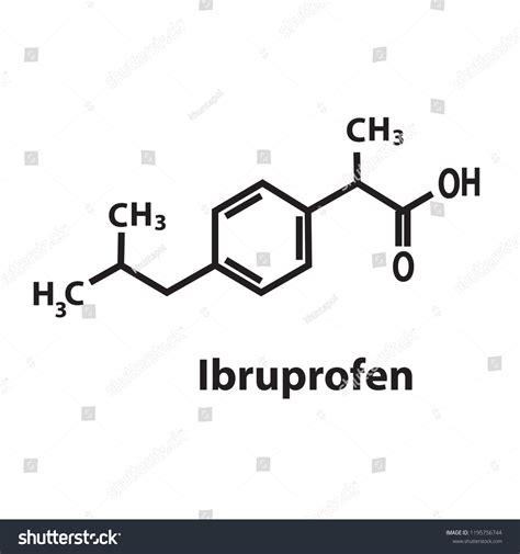 Ibuprofen Chemical Structure Stock Vector (Royalty Free) 1195756744 | Shutterstock